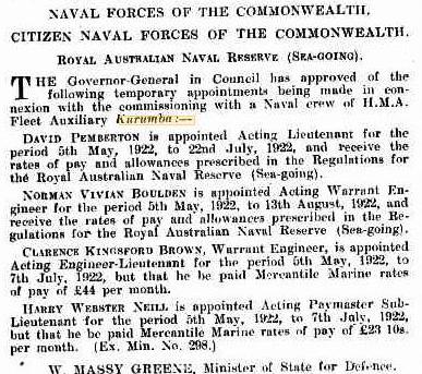 Oz Gaz 21 12 22 Crew appt Kurumba