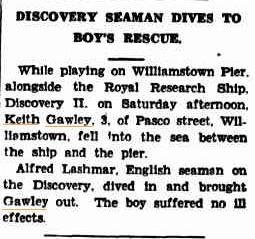 Press Cutting Williamstown Chronicle 29 Feb 1936