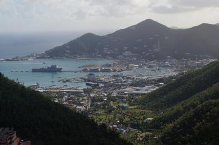 Mounts Bay from the top of Tortola