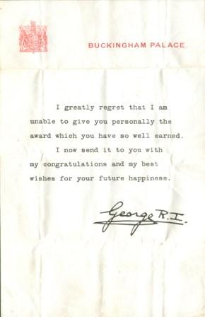 Copy of Letter from King George