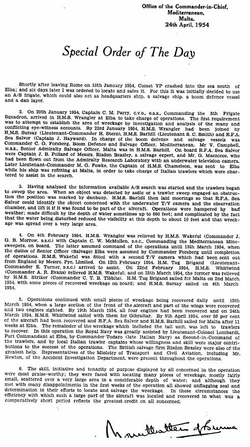 Special Order of The Day