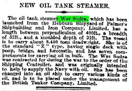 20 3 1920 Press Report The Times War Sudra