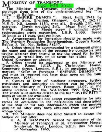 Empire Demon for sale 16 11 65