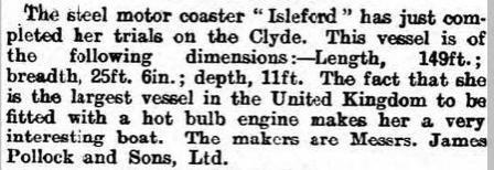 Isleford press cutting