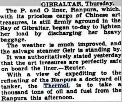 Ports Even News 16 April 1936