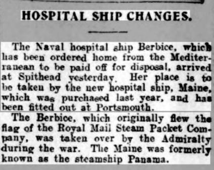 Portsmouth News Cutting 20 Apr 1922