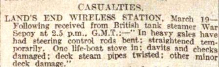 Press Cutting 20-3-34 West Morn News - War Sepoy