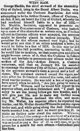 Press Cutting London Evening Standard 16 1 1886