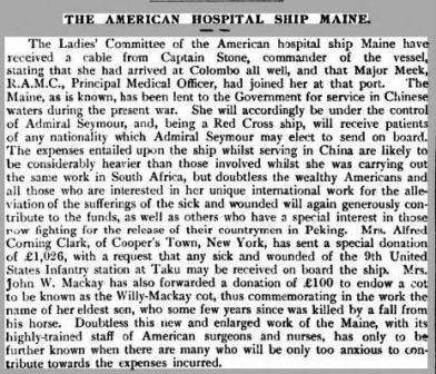 Press Cutting St James Gazette 14 8 1900