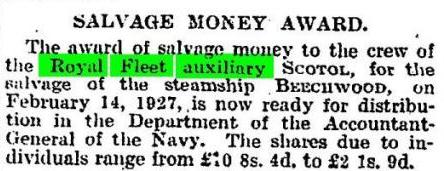 RFA Scotol Salvage money 8 8 27