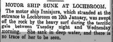 Scotsman 21 Jan 1921 Innisjura