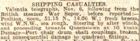 W.Sepoy Dundee Couier press report 1926