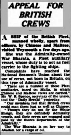 War Bharata Daily Herald 14 12 1934