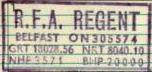Regent ships stamp