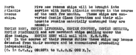 Convoy Rescue - signal war diary 2-11-44