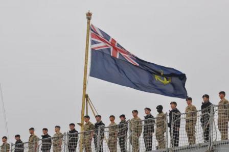 RFA ARGUS SAILS FROM FALMOUTH